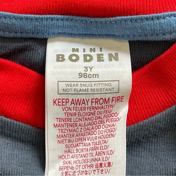 Mini Boden Blue Space Santa Long John Pajamas NWT - Picture 7 of 12